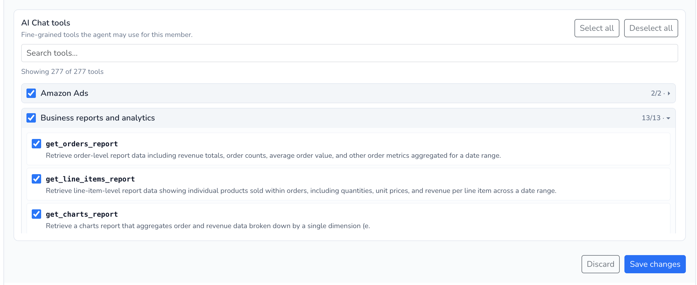 PayHelm AI Chat tools panel