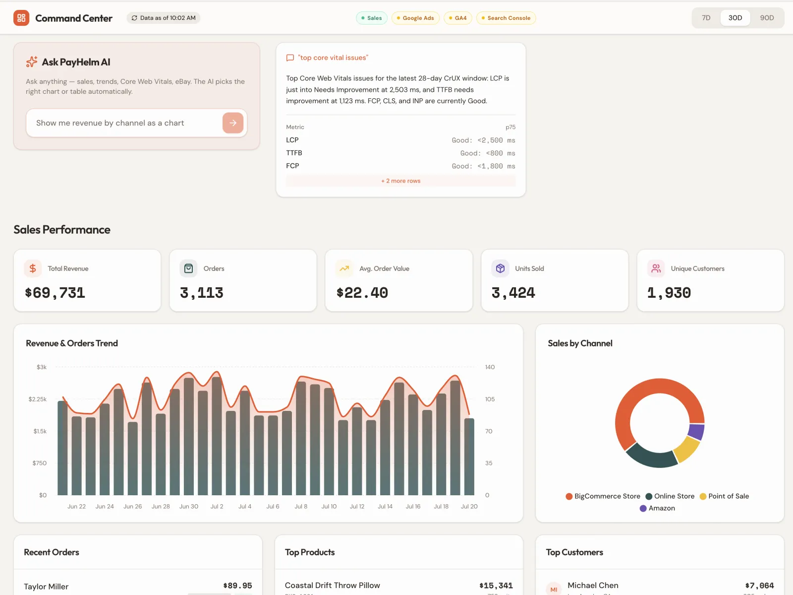 PayHelm dashboard built by Replit Agent