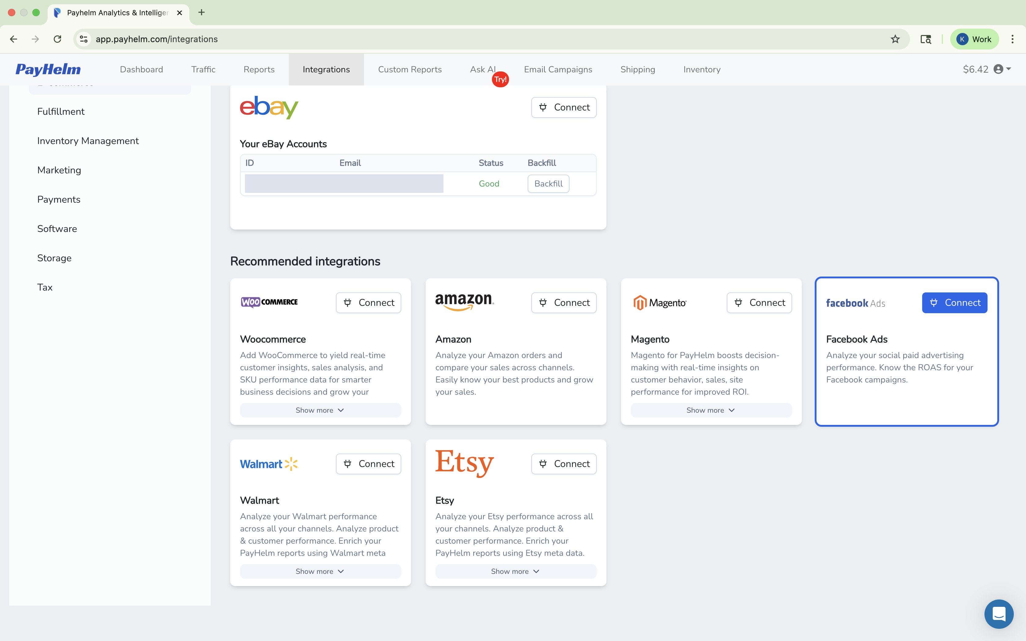 Facebook Ads integration with PayHelm