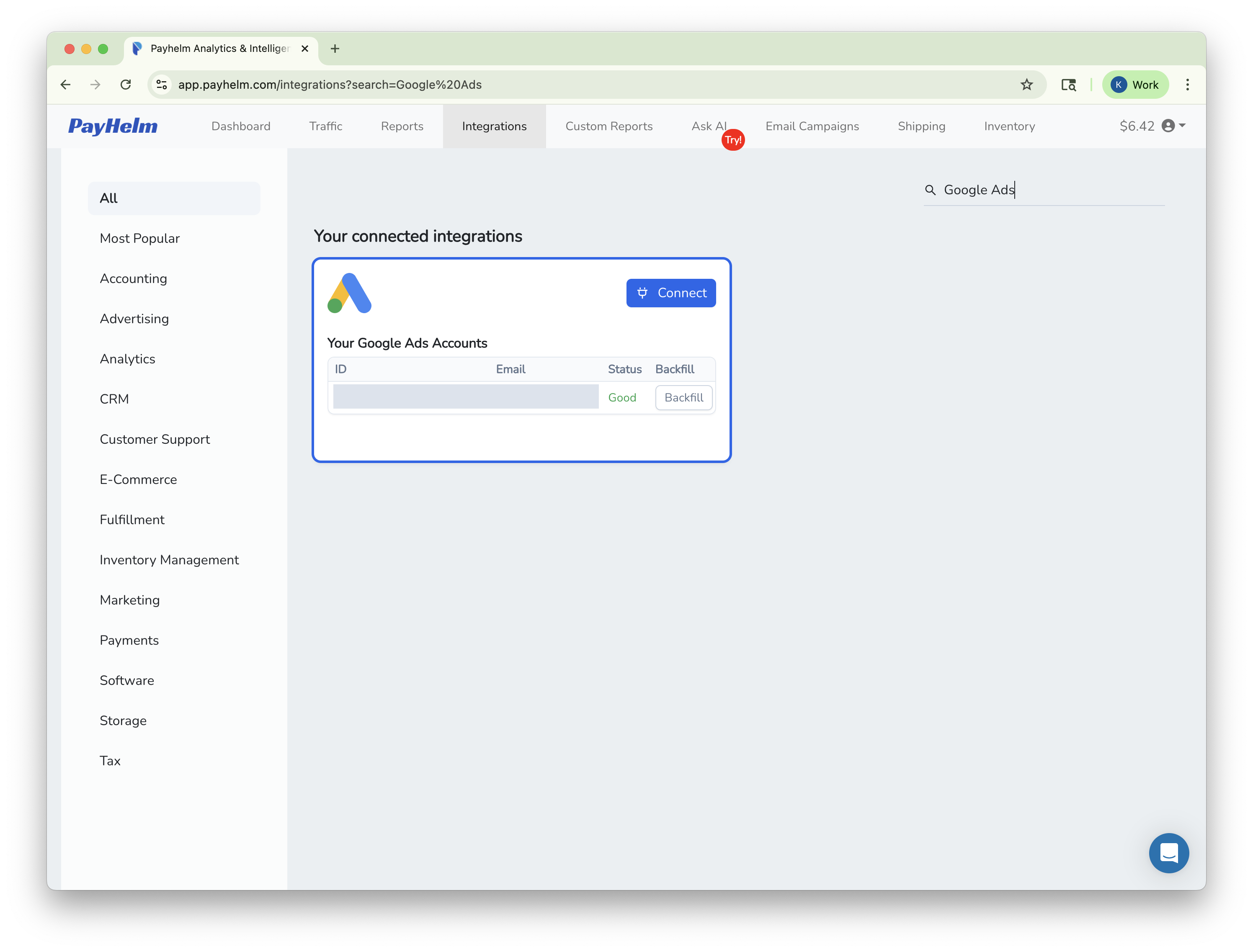 Google Ads integration with PayHelm