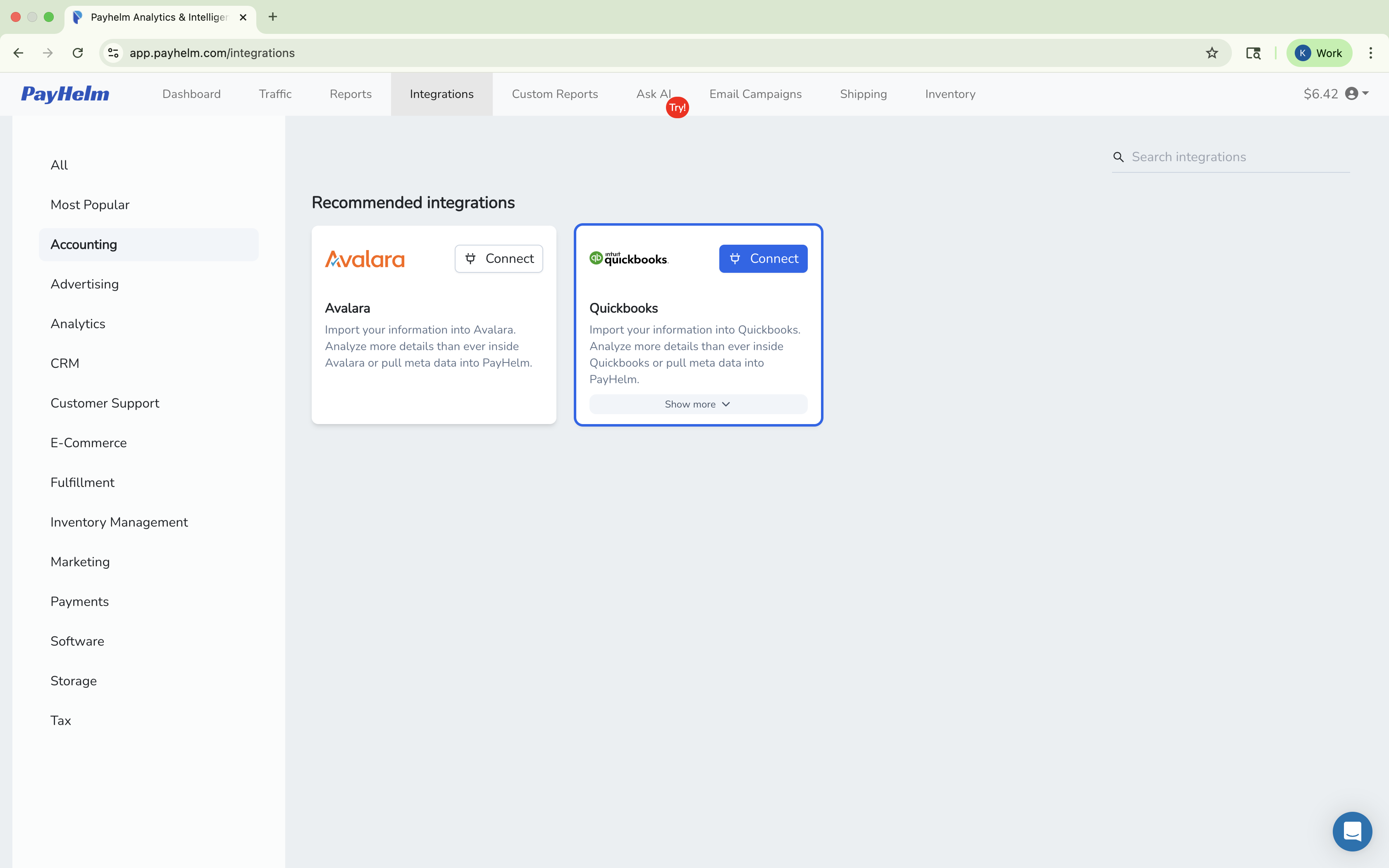 QuickBooks integration with PayHelm