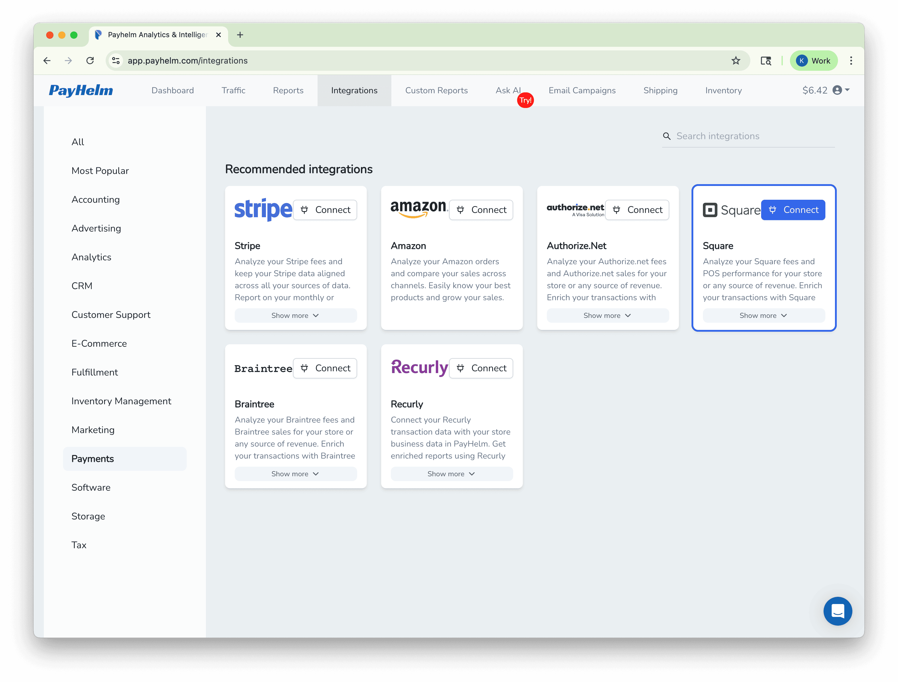 Square integration with PayHelm