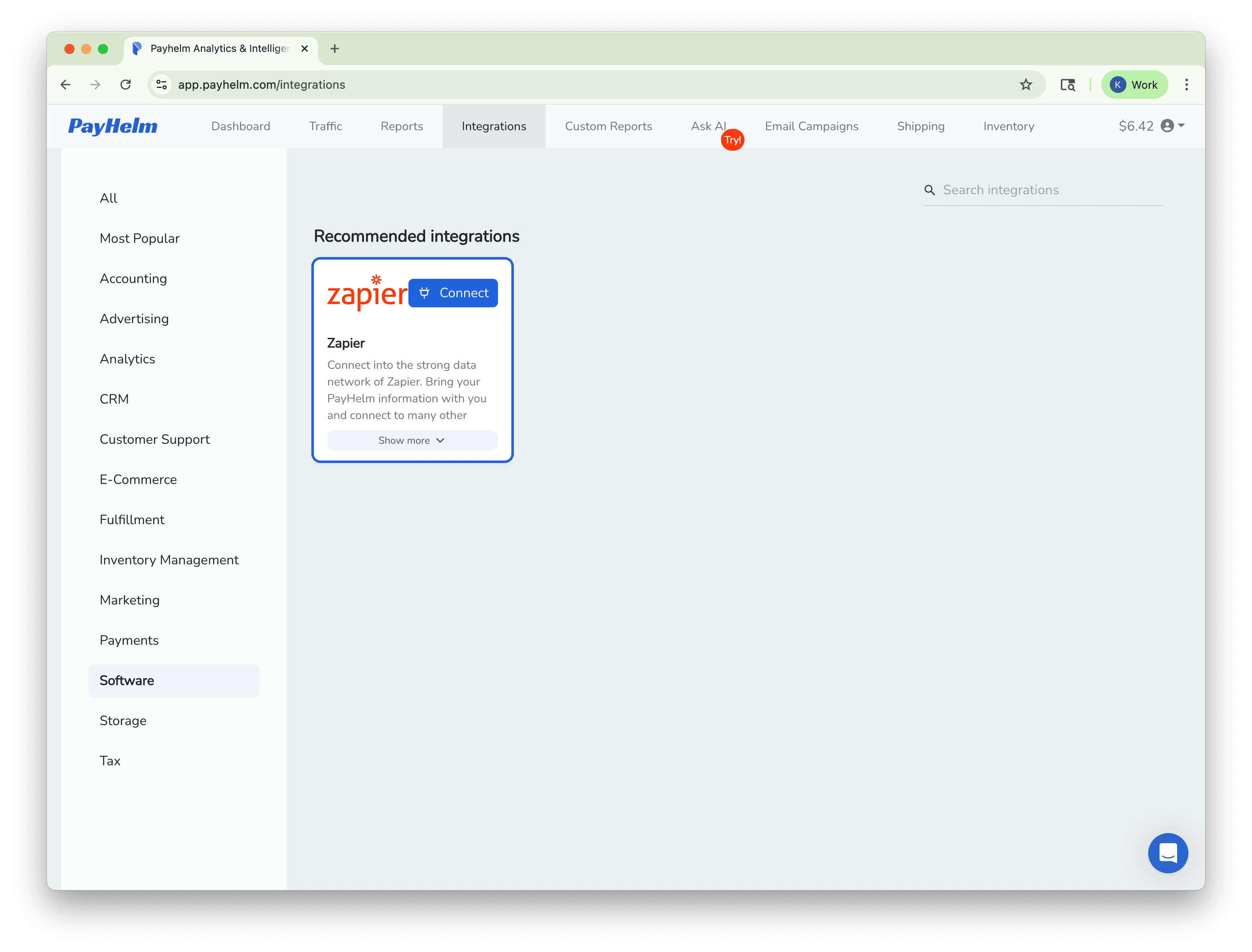 Zapier integration with PayHelm