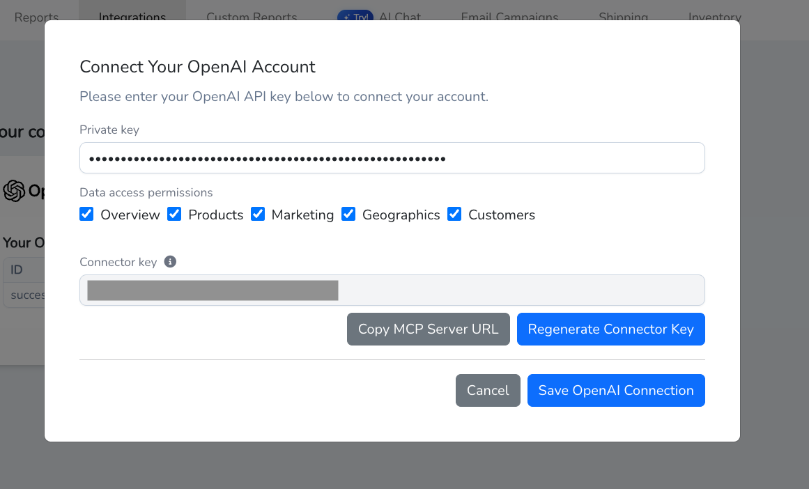 Connect OpenAI Account