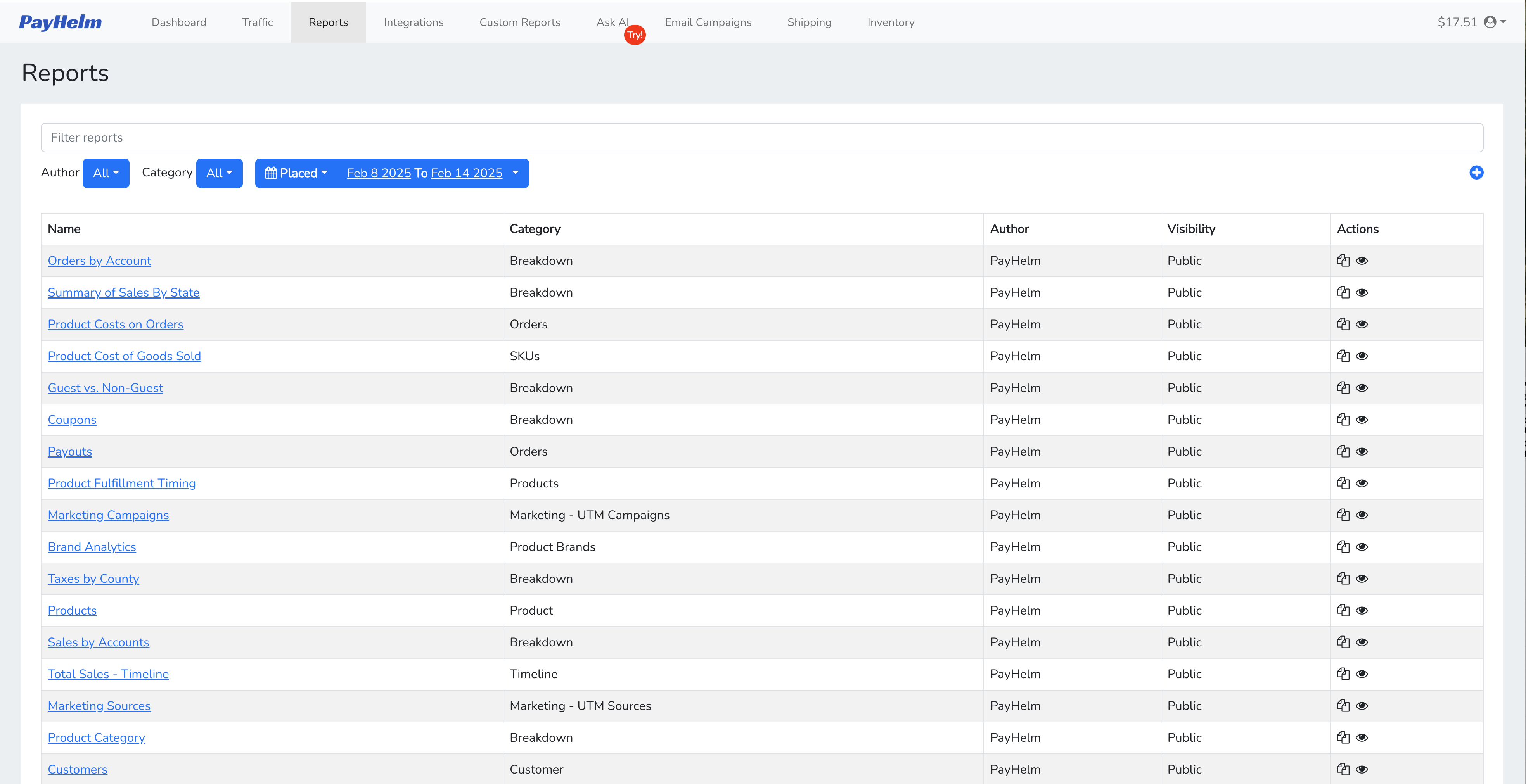 PayHelm Reports interface showing automated report generation and scheduling